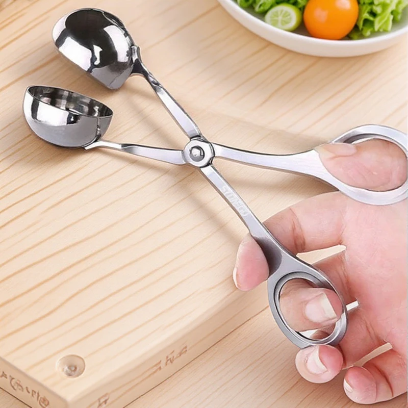 Molde multifunción para hacer albóndigas de acero inoxidable 304, herramienta para croquetas de bolas de helado y carne de cocina
