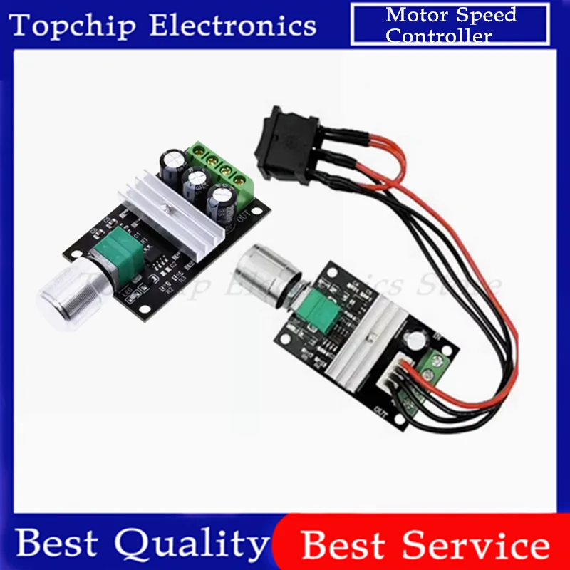 6V 12V 24V 28V 3A 80W 1203BK DC Motor Speed Controller PWM Speed Adjustable Reversible Motor Driver Switch Reversing
