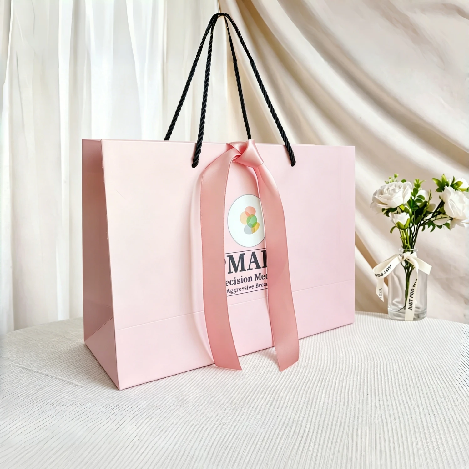 10 Stück benutzer definierte Logo Geschenk papier Paket Tasche für kleine Unternehmen Hochzeit begünstigt Valentinstag Geschenke Tasche Personal isierung Paket Taschen – Detail 7