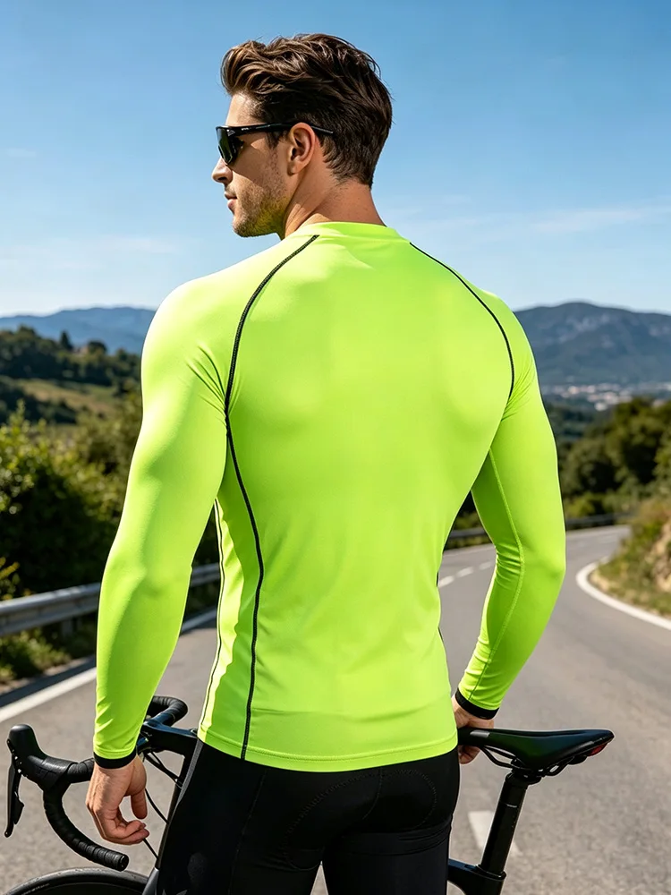Men's and Women's Cycling T-Shirts - Long Sleeve Quick-Drying Sports Top with High Elasticity - Suitable for Cycling Clubs-J6