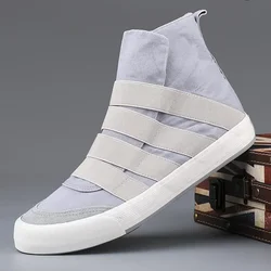 Men's Shoes  New Korean Version High-top Shoes Slip-on Canvas Shoes Men's Casual Sports  Breathable 2024