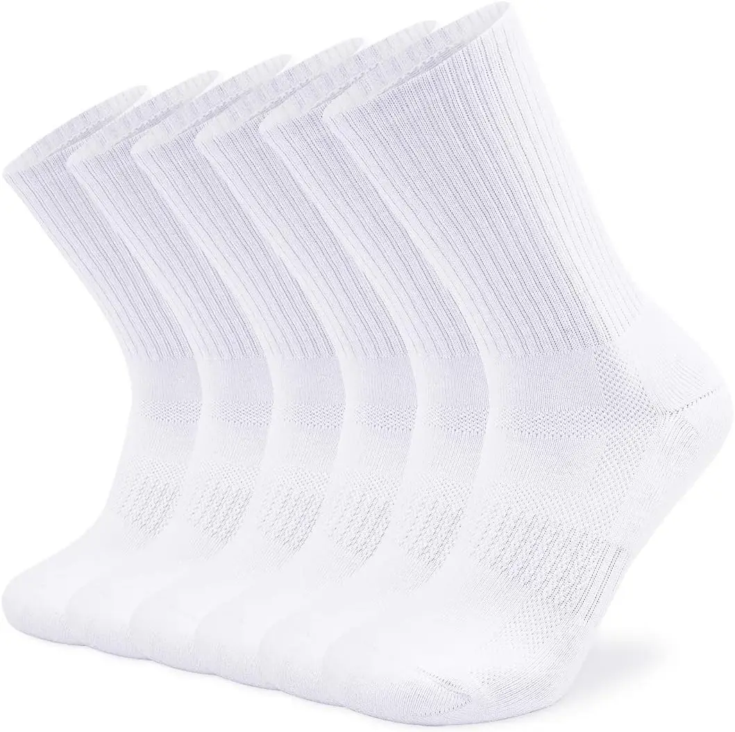 

Unisex Cushioned Athletic Socks with Combed Cotton, Moisture-Wicking & Breathable for Men and Women
