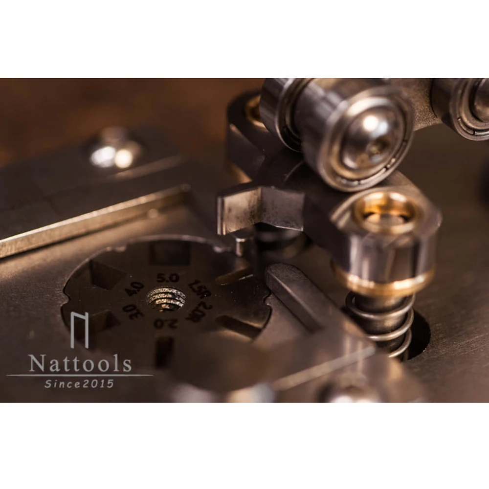 Nattool دليل الجلود حزام ساعة اليد القاطع حزام جلد حفرة مربعة مستديرة الناخس دبوس مشبك ثقب المقص فتاحة الجلود الحرفية