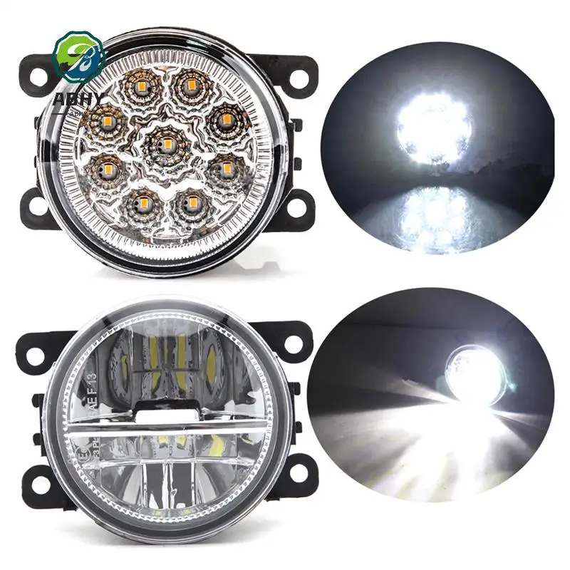 

ABHY-Fog Lights For Ford Focus MK2 2009-2011 Halogen Headlight Fog Lamp Cover Grille Chrome Bezel Harness Kit Accessories