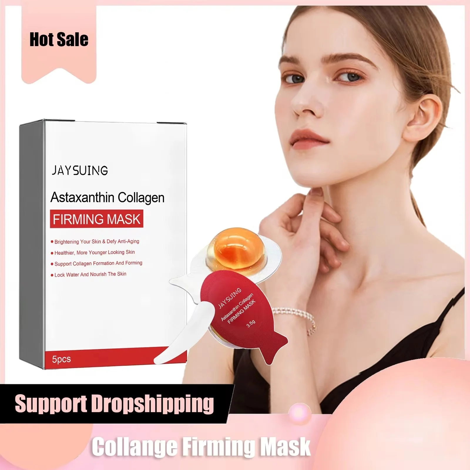 

Small Egg Mask Pore Shrinking Astaxanthin Collagen Firming Mask Whit-ening Moisturizing Brightening Face Skin Care