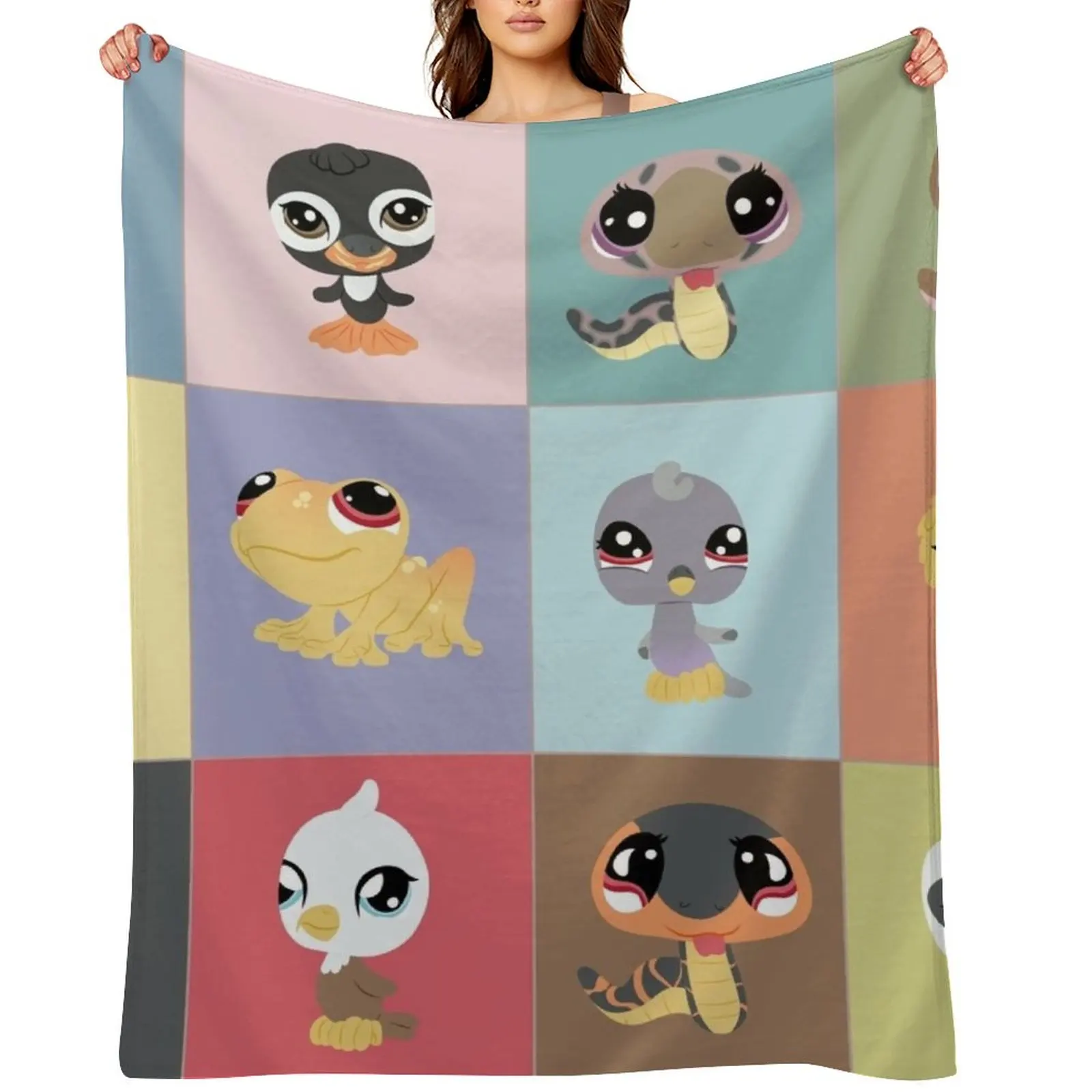 

LPS Animals Volume Three Throw Blanket Bed covers Plush Heavy Summer Beddings Blankets