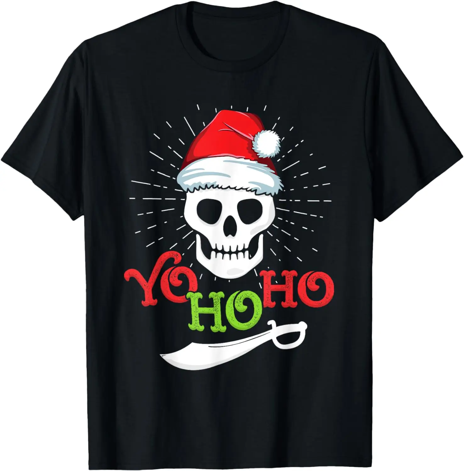 

Yo Ho Pirate Boat Cruise Xmas Men Inappropriate Christmas T-Shirt