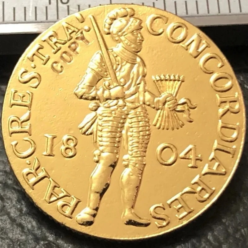 1804 Netherlands 1 Ducat French Protectorate Gold Copy Coin - Image 3