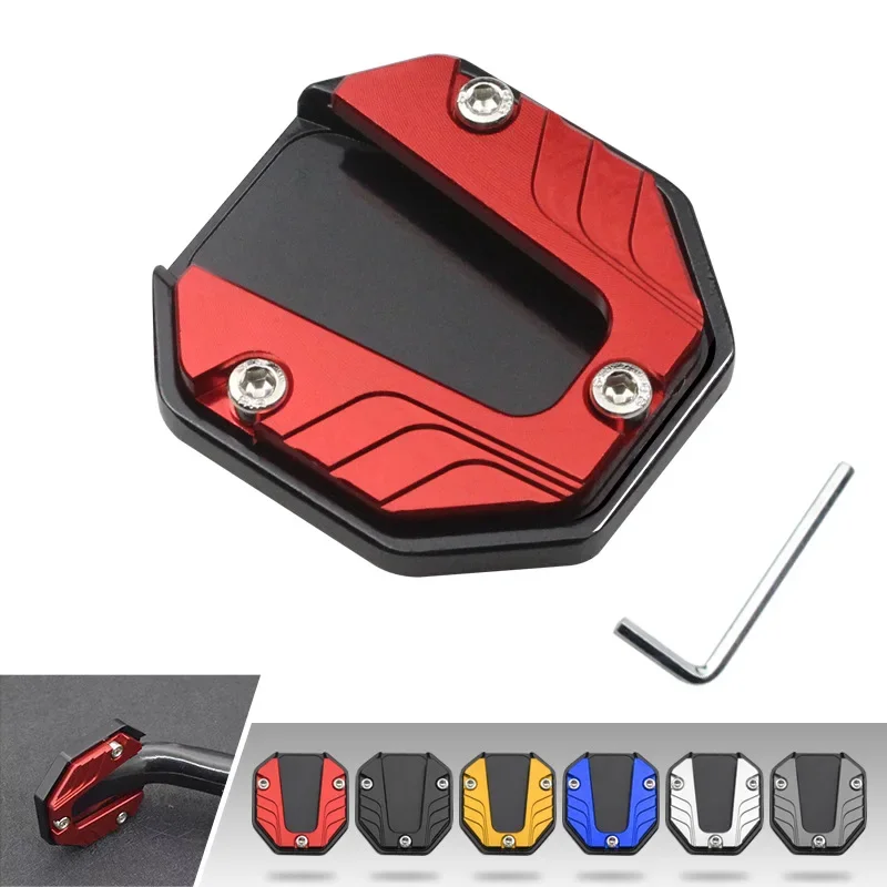 

Motorcycle Kickstand Foot Support Motorbike Side Kick Stand Pad Side Stand Large Foot Pad Parking Plate Base Foot Extension Pad