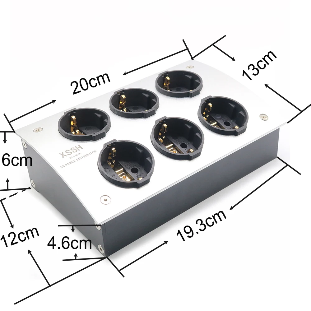 XSSH Audio E-TP60 FI-E30 EU Schuko Euro Stromverteiler 125V-250V 50/60Hz 16A 16 Ampere IEC-Eingang Elektrischer Steckdosenverteiler – Detail 1