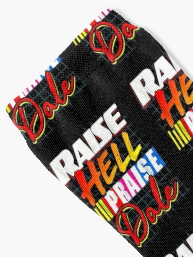 Raise Hell Praise Dale Vintage Socks with print happy cycling Socks For Man Women's