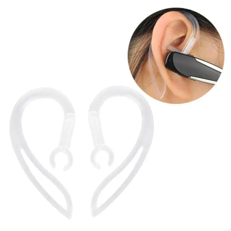 A3PD 1 pieza/1 par abrazaderas pequeñas transparentes universales con forma ganchos para auriculares transparentes