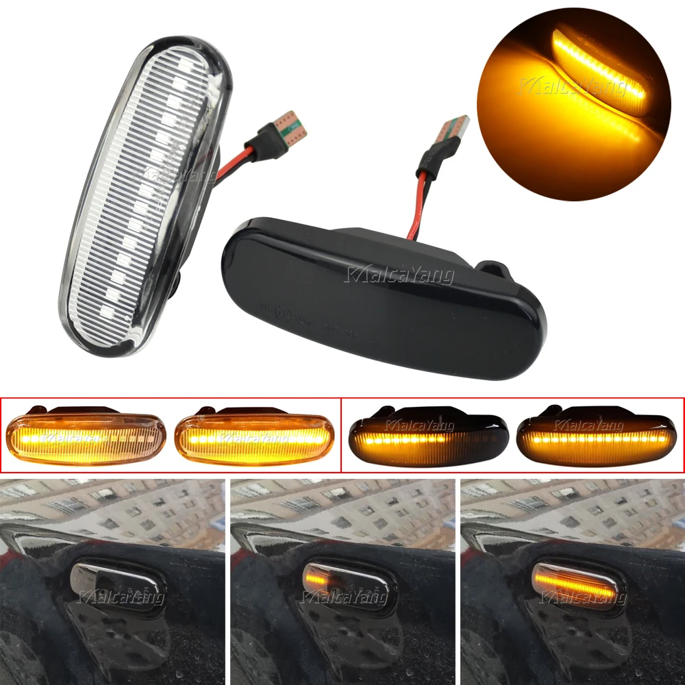 

2Pcs For Fiat Panda 169 Grande Punto Inkl. Evo Doblo Fiorino Linea Idea Dynamic LED Side Marker Light Repeater Lamp