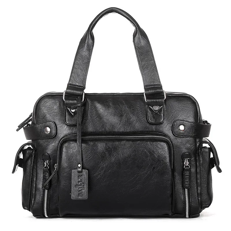 Soft cowhide men's bag men's travel handbag leather messenger bag business men's leather bag luggage briefcase backpack