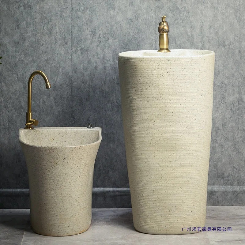 outdoor wash basin, courtyard column basin, integrated floor-to-ceiling garden wash basin, outdoor wash basin Customizable