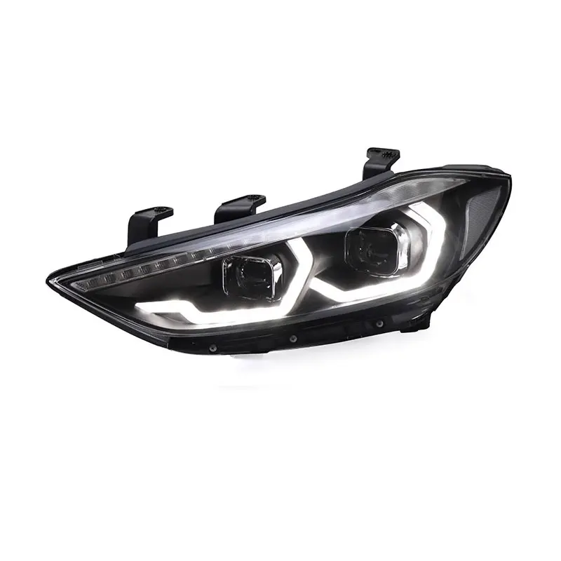 LED Headlight For Hyundai Elantra 2016-2020 LED Headlights DRL Dynamic Turn Signal Lamp Projector Lens Style Accessories