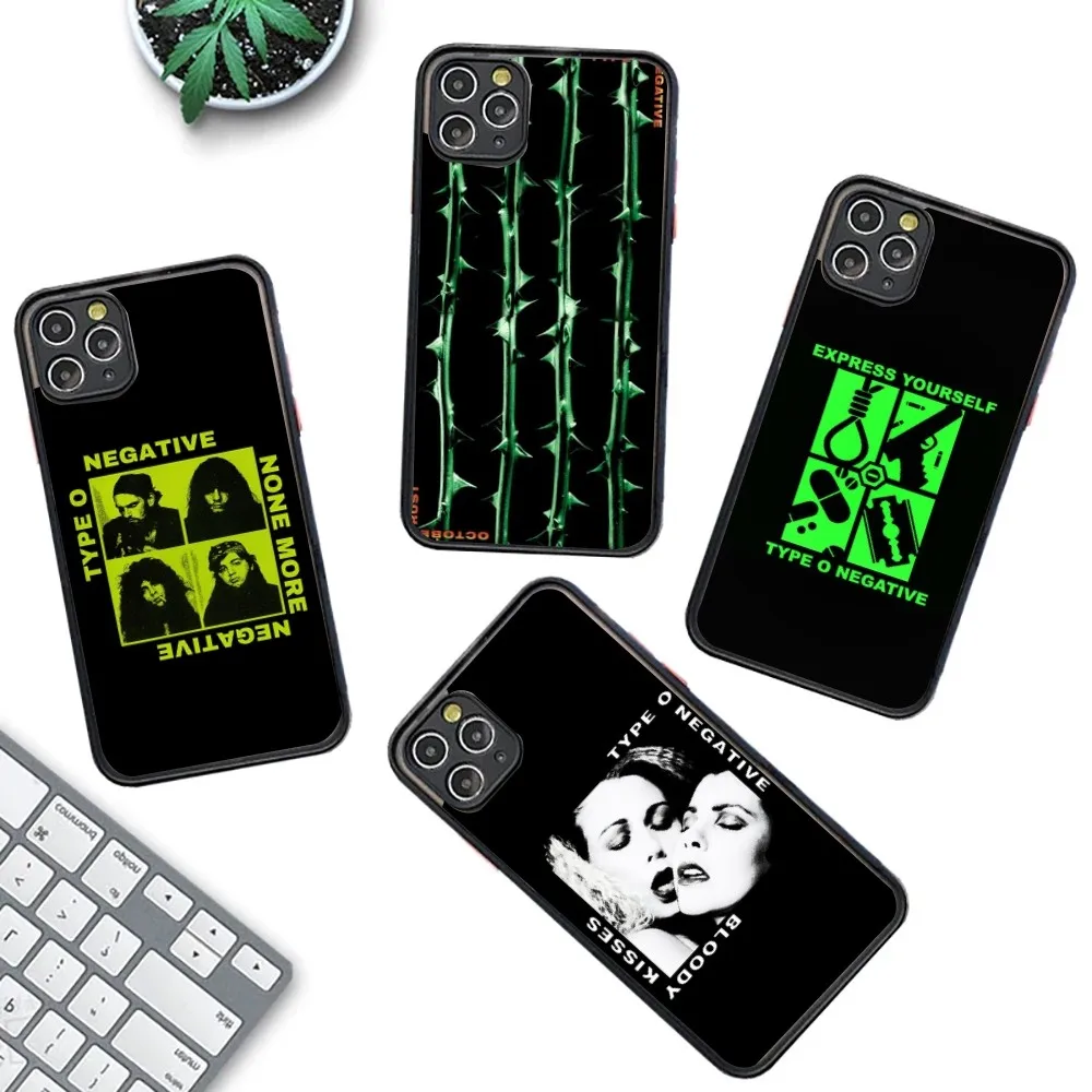 Rock Band T-Type O Negative Music Phone Case for iPhone 14 11 12 13 Mini Pro Max 8 7 Plus X XR XS MAX Translucent Matte Cover