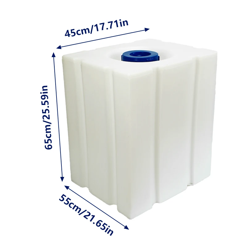 150L Diesel Fuel Tank RV Water Tank Transformation Horizontal Car Water Tank Plastic Bucket High Temperature Square Water Tank