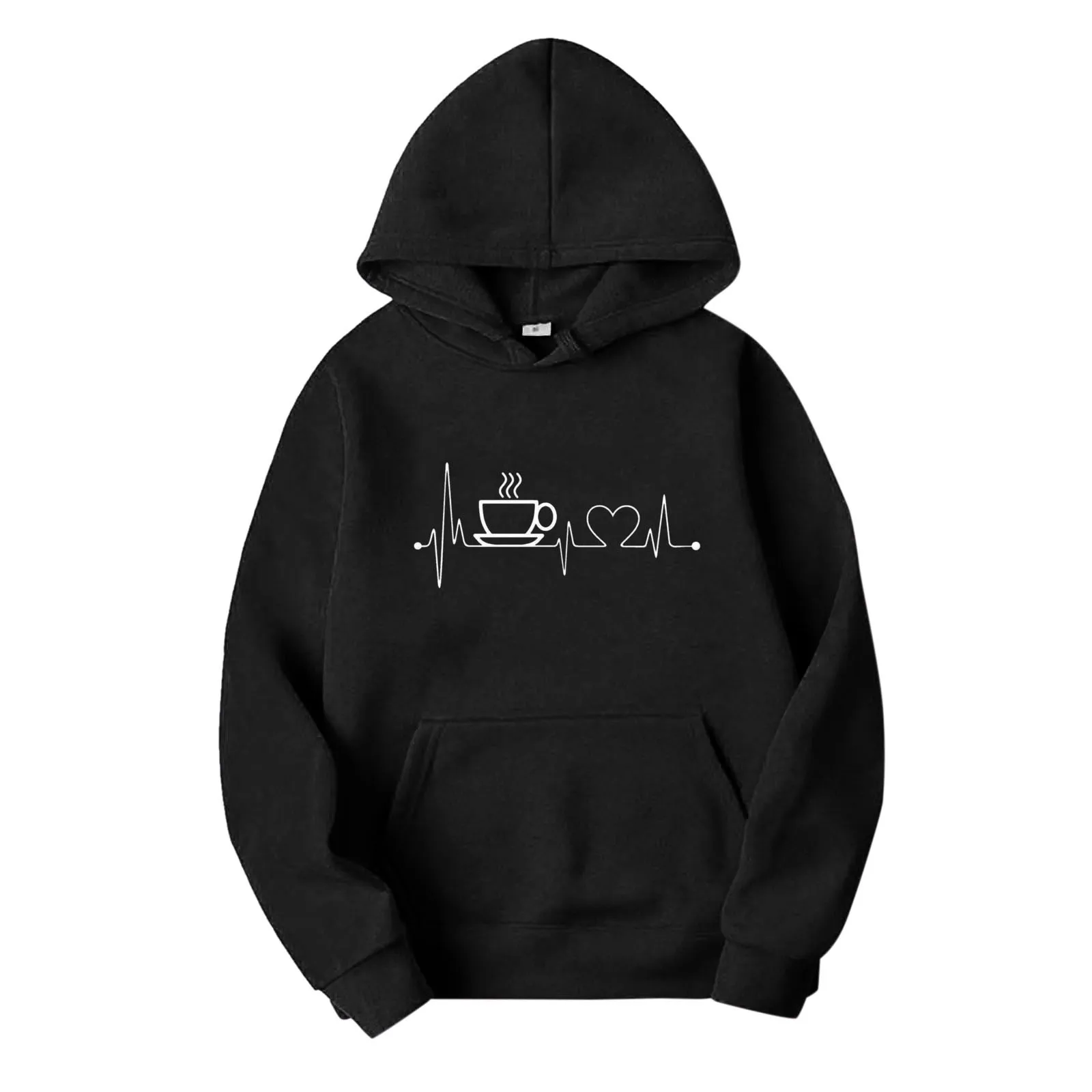 

Harajuku Hoodies Womens Casual Electrogram Print Sweatshirts Long Sleeve Hooded Sweatshirt Hooded Sweatshirt Moletom Feminino