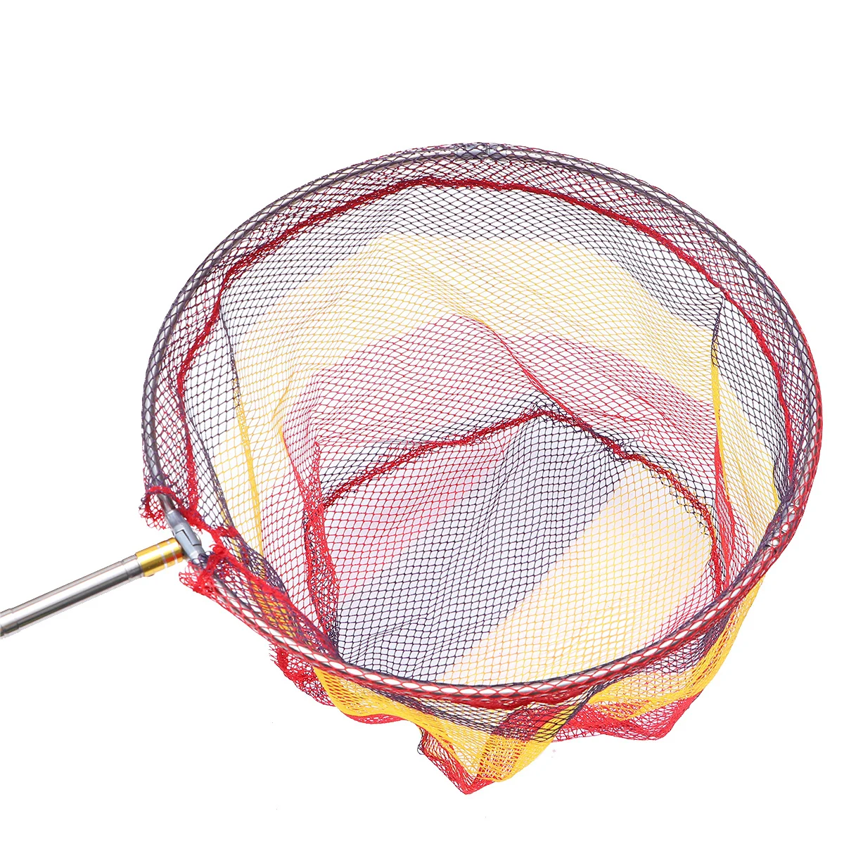 الصيد صافي القطب ملعقة قصيرة صغيرة صافي مرنة 5 قسم الفولاذ المقاوم للصدأ القطب الأبيض الملونة 40 سنتيمتر الصيد شبكة دائم سهلة #3