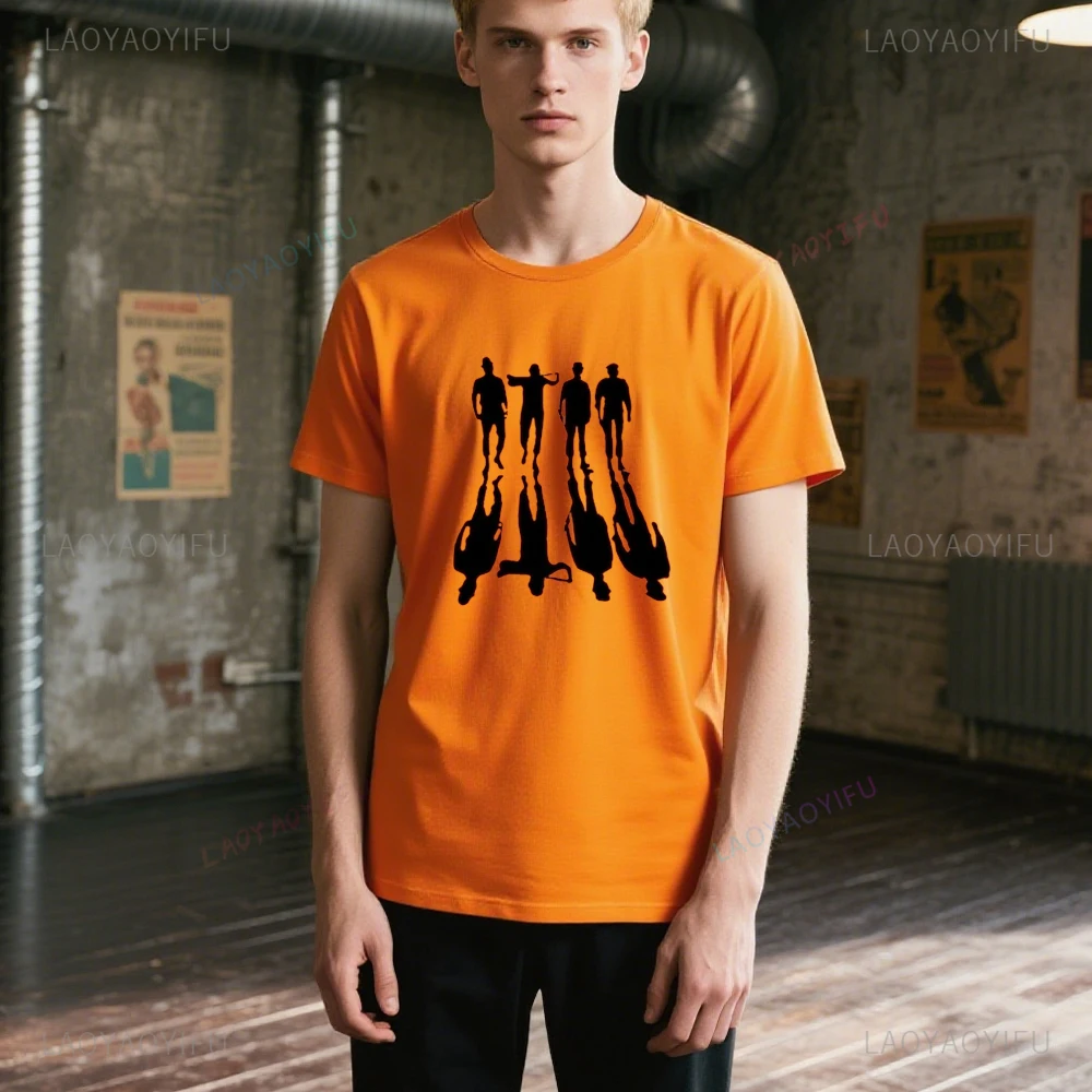 Camiseta de película Vintage A Clockwork Orange 80s para mujer y hombre, camisetas informales clásicas con cuello redondo, camisetas gráficas de algodón de alta calidad