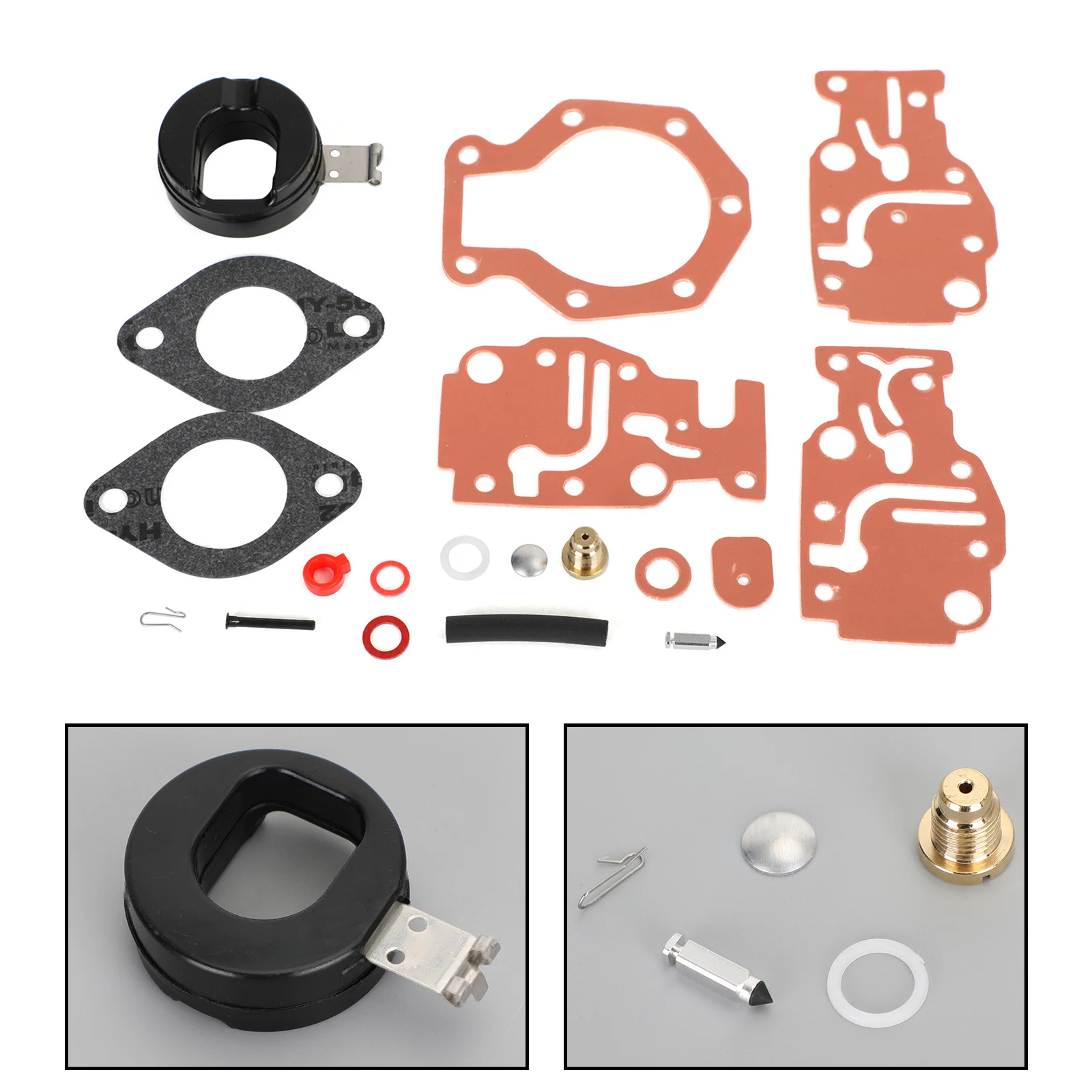 Areyourshop Carburetor Carb Rebuild Kit fit for Johnson/Evinrude 6 8 9.9 15 20 HP 0439073 Boat Accessories Parts