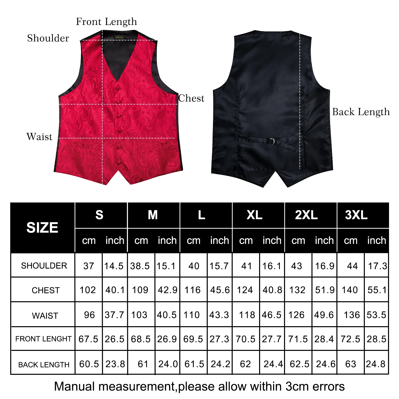 Fashion Silk Suit Vest Formal Dress Vest Fitness Sleeveless Jacket Wedding Waistcoat Bow Tie Necktie Pocket Square Set DiBanGu