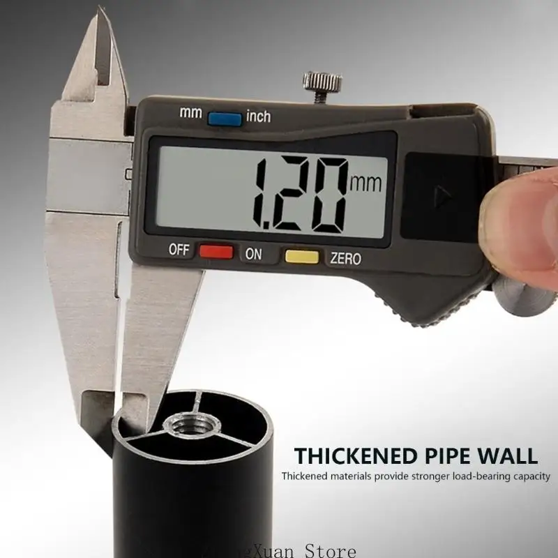 

3XUF 6PCS Furniture Height Adjusters 3.4 Inch Bed Risers Metal Base Thread Design