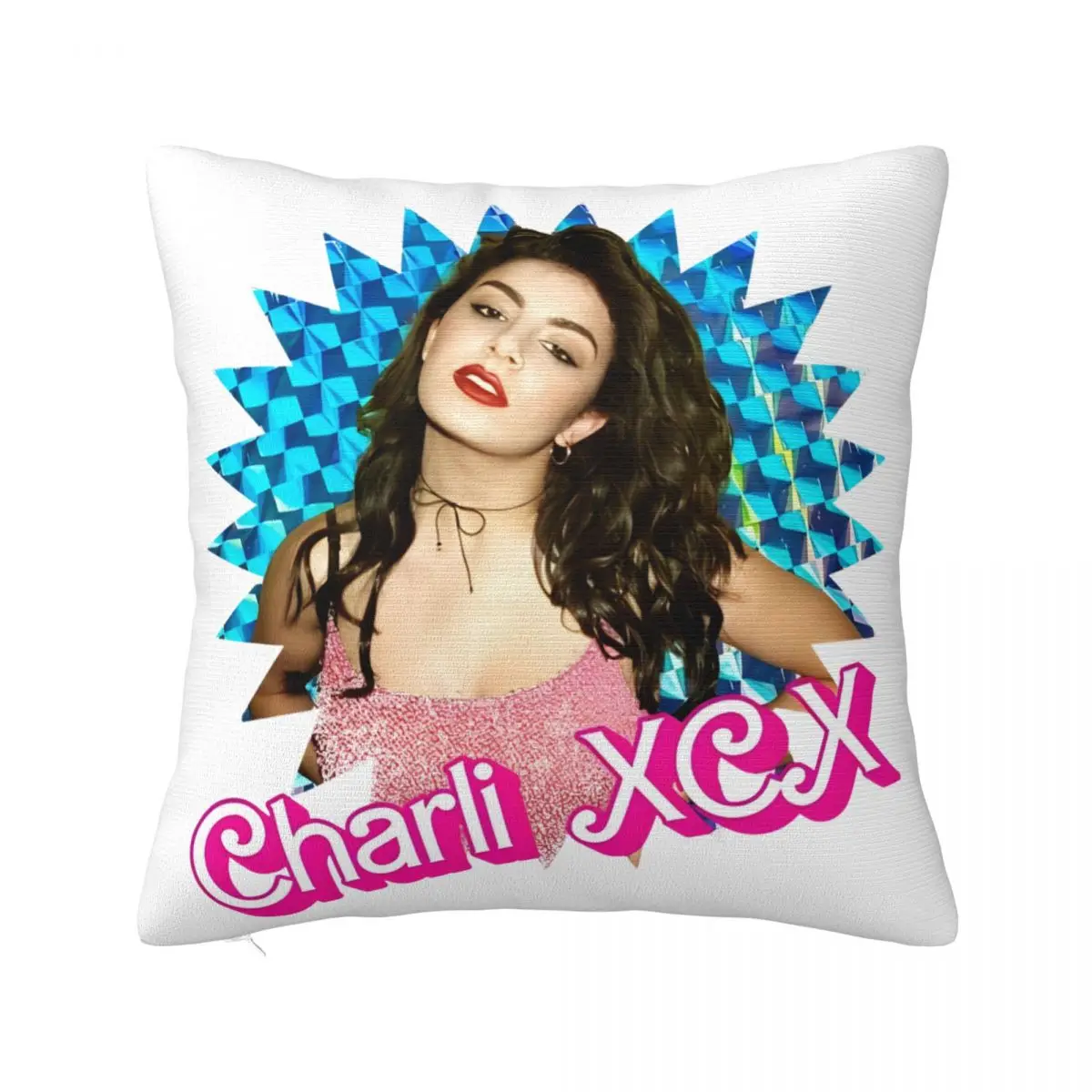 Brat Charli XCX Pillowcase Printed Polyester Cushion Cover Decorations Pillow Case Cover Chair Square 45X45cm