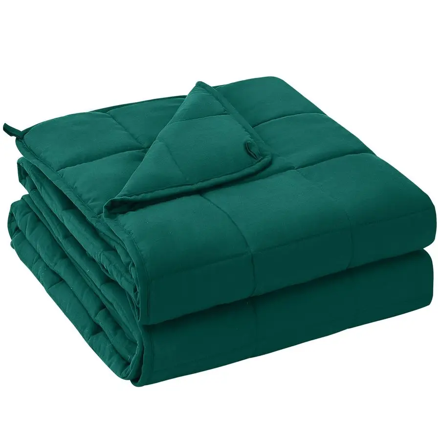 Weighted Blanket for Adults 20 Lbs, 60X 80, Dark Green Heavy Thick Bed Blanket Queen Full Size for Sleeping Perfect for 190210 L