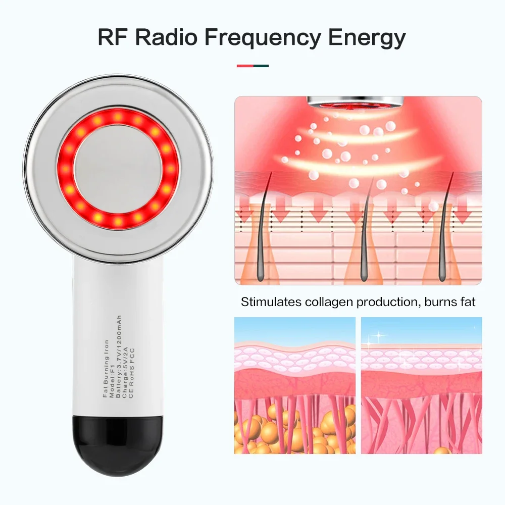 Micro-current & RF Radio Frequency Body Slimming Machine Fat Burner Slim Shaping Device Red Light Therapy Lose Weight Cellulite
