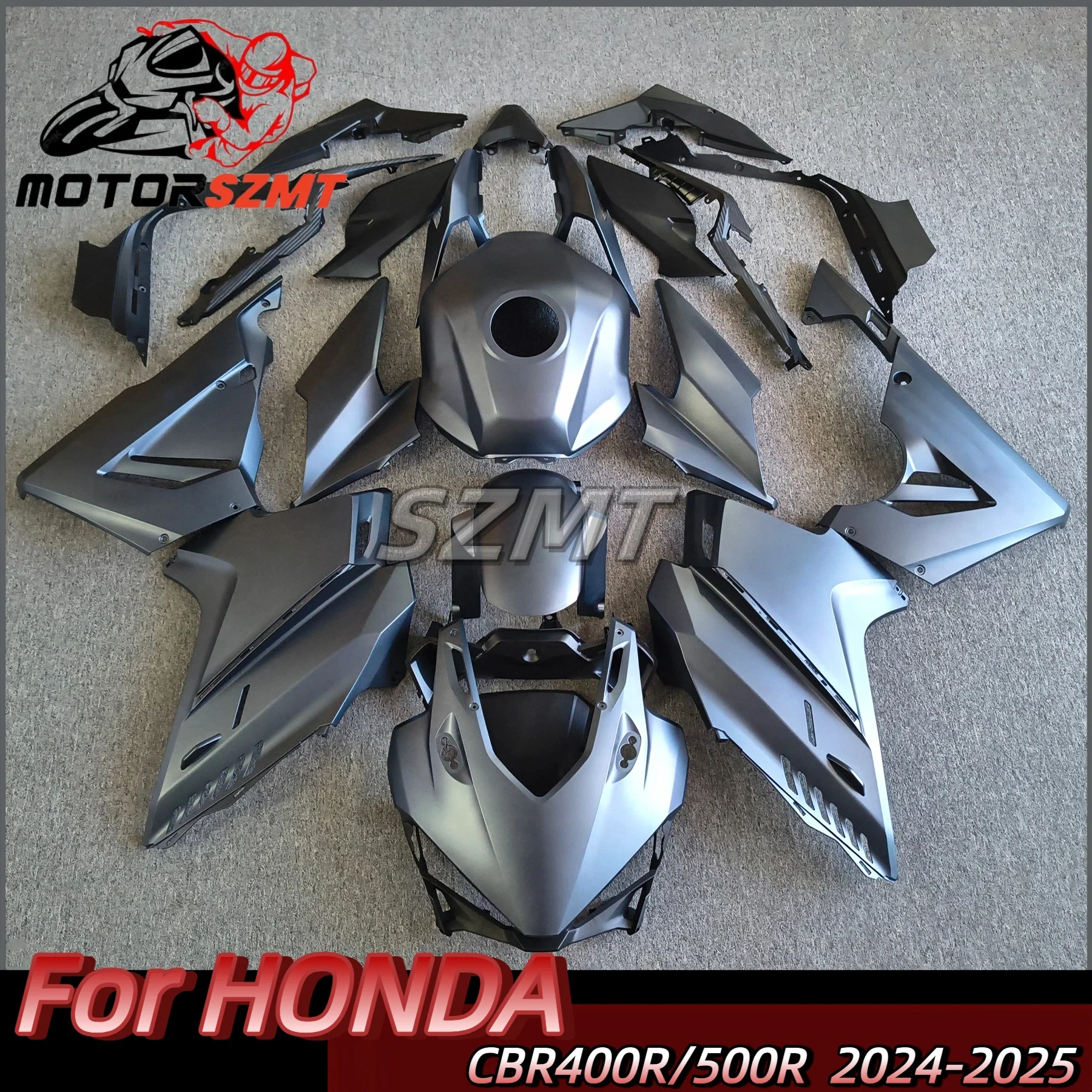 New ABS Motorcycle Fairing Kit For Honda CBR500R CBR400R 2024 2025 Plastic Fairings CBR 400R 500R 24 25 Bodyframe Premium Gray