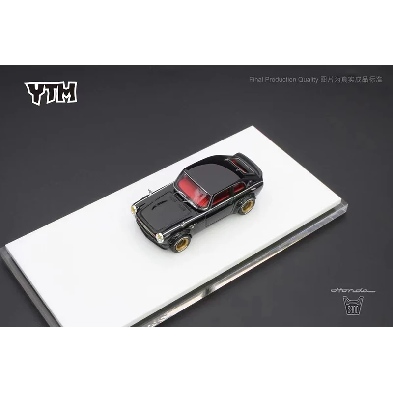 YTM In Stock 1:64 S800 Coupe Black Spoon Police Resin Diorama Car Model Collection Miniature Carros Toys