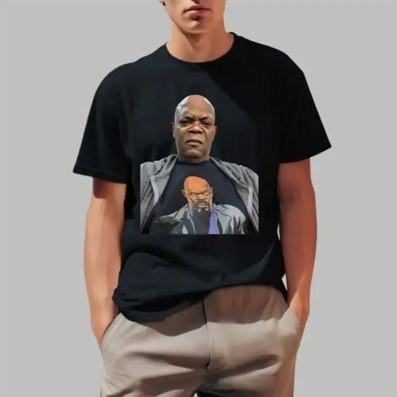 Samuel L Jackson Wearing A T Shirt Of Himself 2025 Size S To 5 Xl