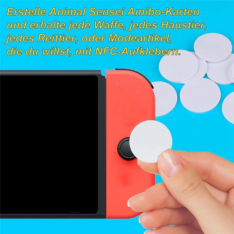 A13E-50 шт. Ntag215 метки RFID NFC-карта пустая перезаписываемая ПВХ NFC 215 тег круглый 25 мм/1 дюйм