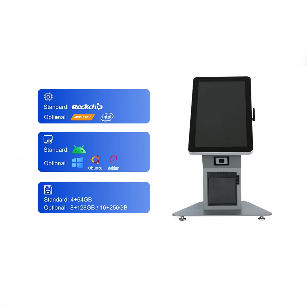 Wholesale 21.5 Inch Self-Service Order & Payment Kiosk Touch Screen Multi-Function Barcode Reader