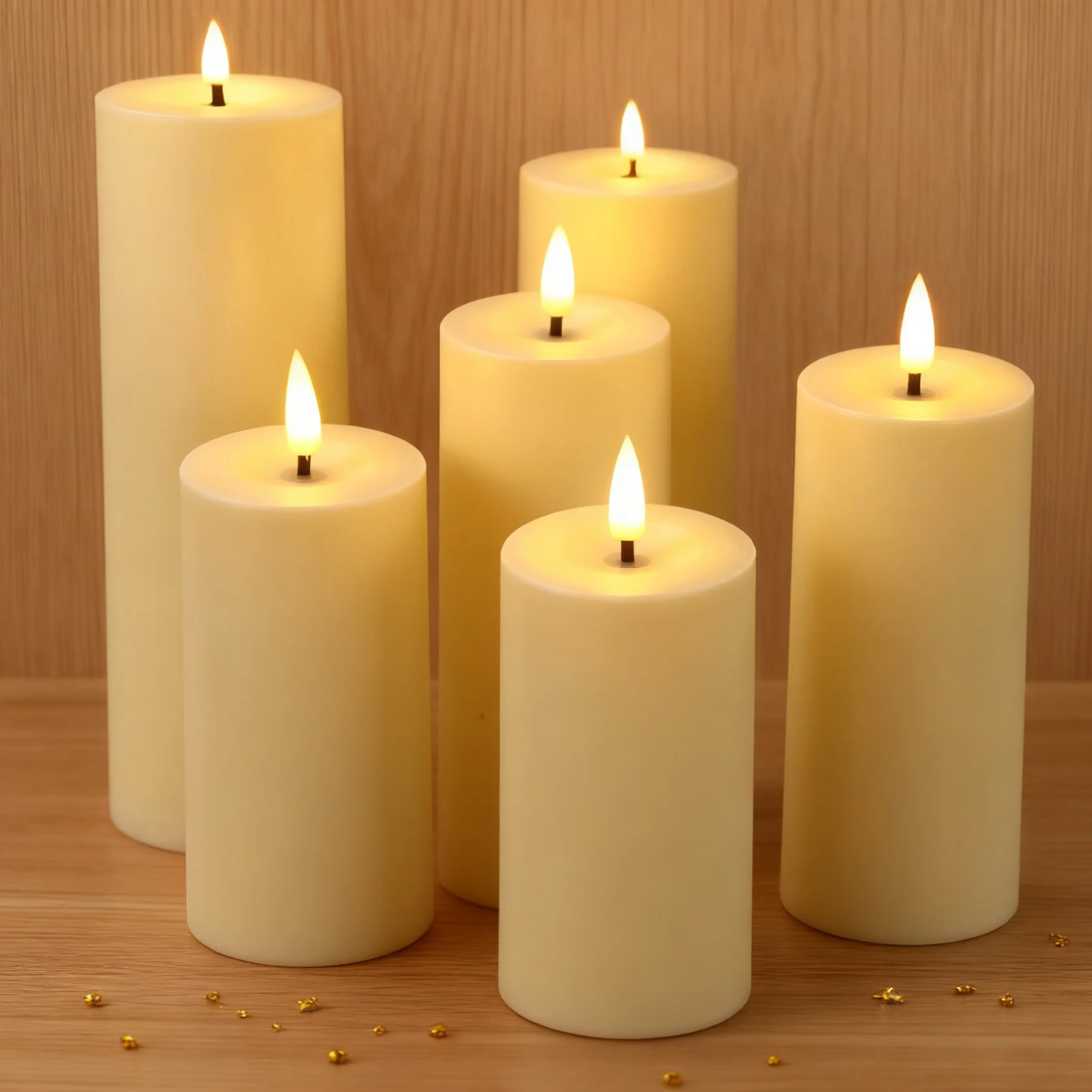 12 قطعة من مصابيح الشموع القابلة لإعادة الشحن مع جهاز تحكم عن بعد للتوقيت، LED، عديمة اللهب، مناسبة لغرف الزفاف والحدائق والعطلات