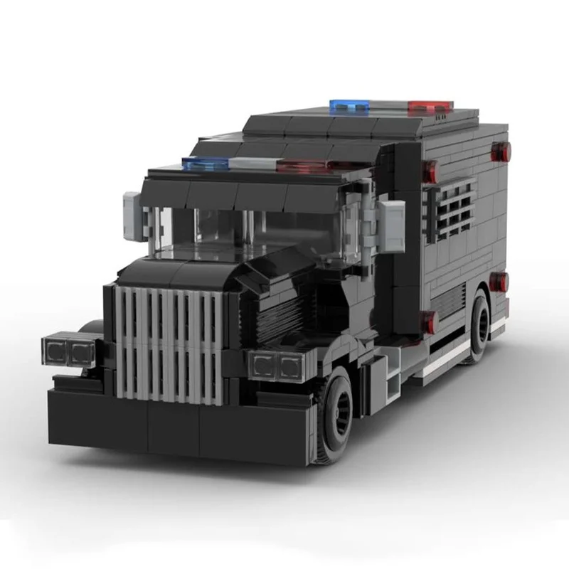 661 قطعة MOC الشرطة SWAT شاحنة 8 مسمار مدينة أبطال لعبة مجسمة اللبنات تجميع DIY بها بنفسك فكرة هدايا عيد الميلاد التعليم الاطفال #3