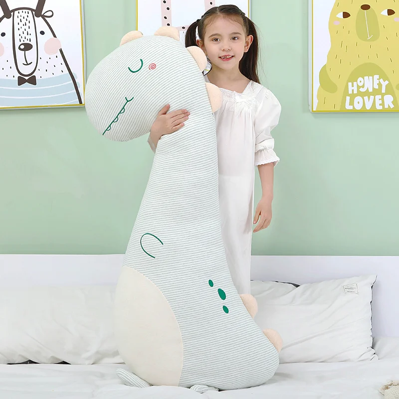 クラスaベビーコットン恐竜ぬいぐるみおもちゃ子供用睡眠ロングピローベッド女性専用脚クランプ枕睡眠用