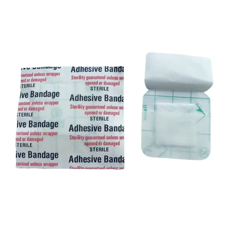 Banda cuadrada transparente de PU, 50 piezas, 38x38mm, adhesivo impermeable, pegatina protectora, Kit de viaje de emergencia