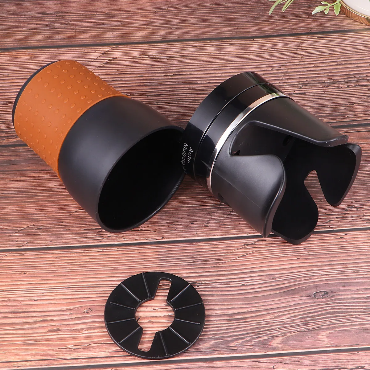 Car Cup Holder Black Silicone ABS Rotatable Design for Water Bottle Phone Pen Storage Stroller Car Seat Organizer Space Saver