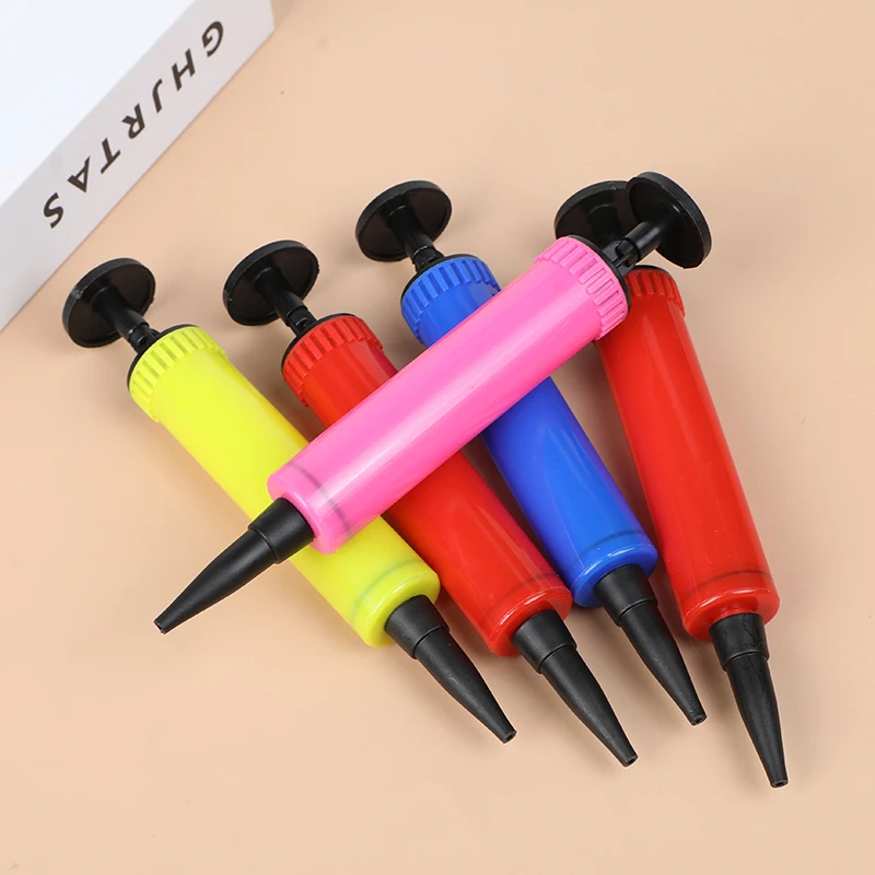

1PC Mini Inflator Brand New Hand Push Plastic Eco friendly Balloon Manual Inflator Toy Balloon Accessories