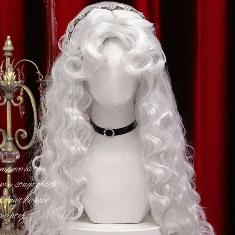 

zizi 2025 женский длинный вьющийся черный пушистый шерстяной парик в стиле ретро в рулоне принцессы Лолиты с полным верхом, потому что имитация волос, светлые парики f