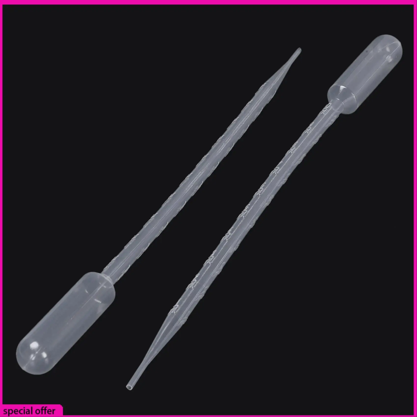

A65Z 100 Pieces 10Ml Clear Plastic Transfer Pipet Pasteur Pipettes Droppers