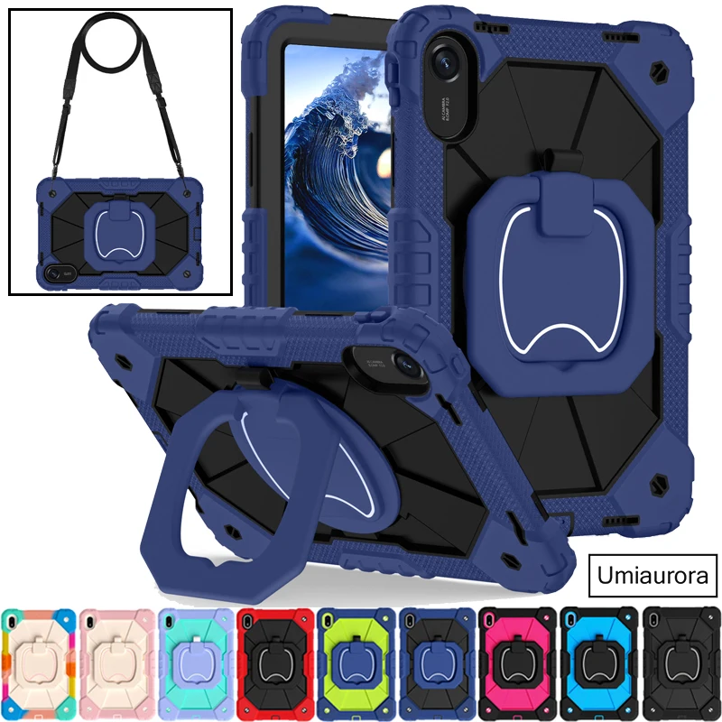 

For Xiaomi Redmi Pad 2 Pad2 11 inch 2025 Heavy Duty Rugged Shockproof PC Tablet Case Pull Ring Stand Shoulder Strap Cover Funda