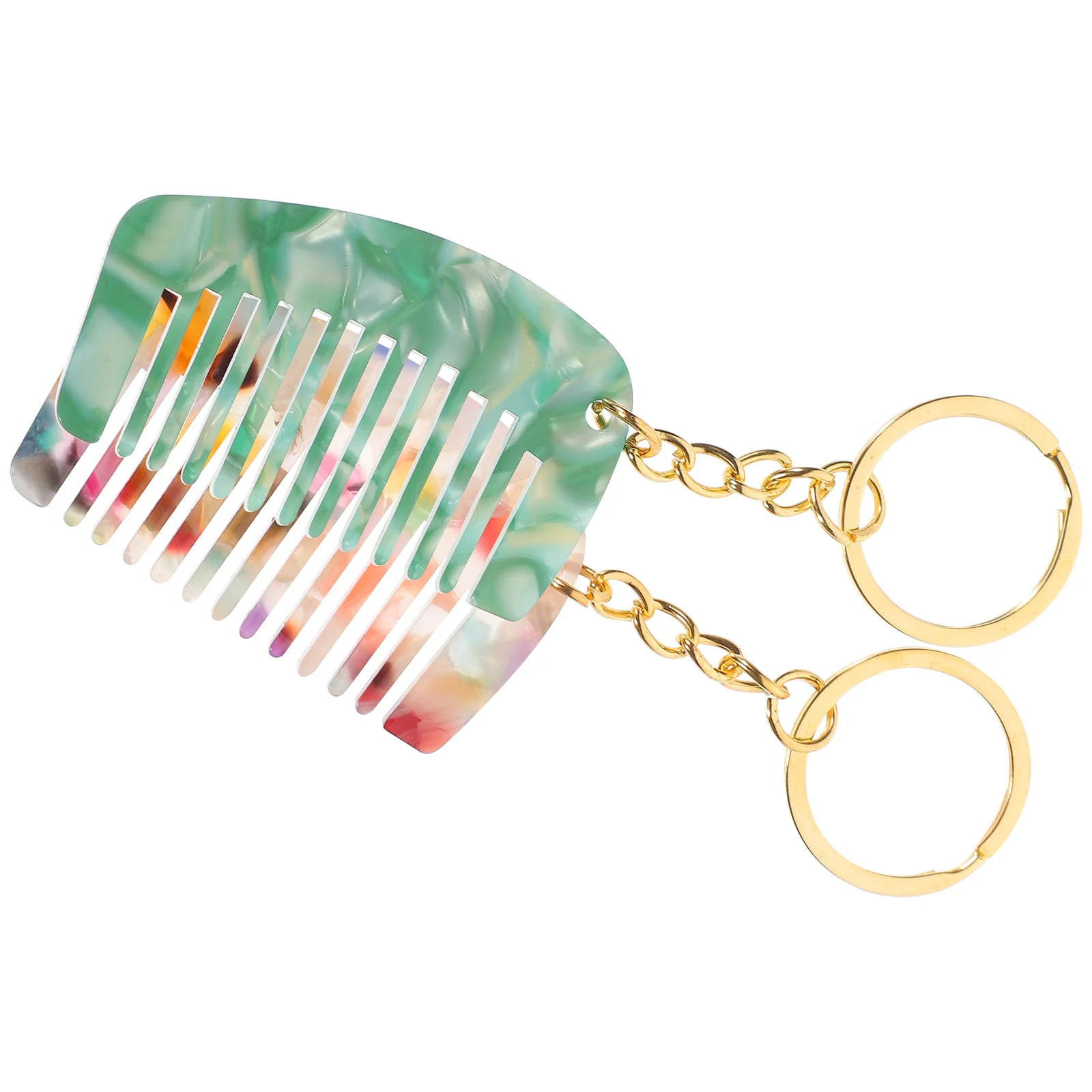 

2pcs Mini Small Detangling For Curly Hair Small Travel Pocket Hair Comb Wide Tooth Wide Tooth Comb For Curls Keyring