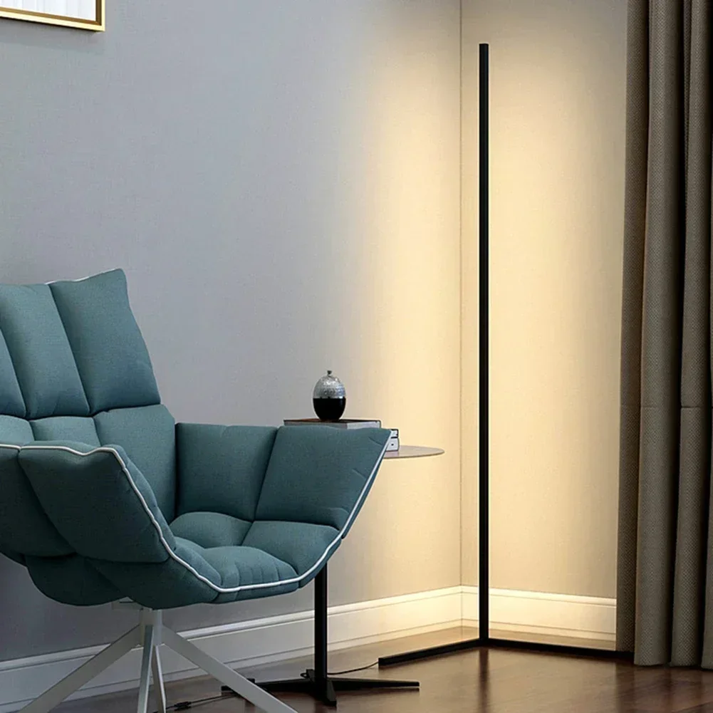 Corner Floor Lamp Modern Simple LED Rod Floor Lamps for Bedroom Living Room Decor Atmosphere Standing Light Indoor Lighting