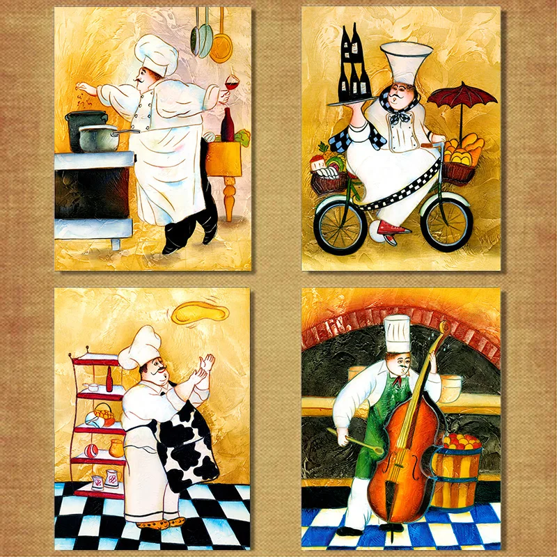 Cartoon Restaurant Painting Bakery Cook 5d Diamond Embroidery full drill mosaic diy diamond painting cross stitch kitchen decor