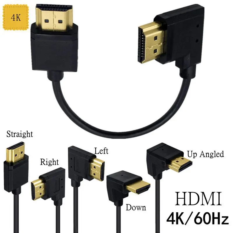 15CM OD 3.0mm Super Soft Micro HDMI-Compatible & Mini Micro HDMI 2.0V Male Thin Short Cable 2k 4k Hd @60hz Light-weight Portable