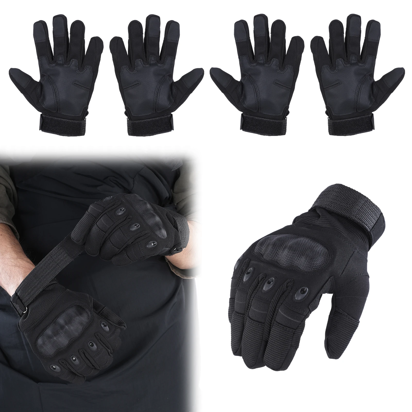 

Guantes Para Moto for Men Women Touchscreen Combat Gloves with Hard Knuckle & Adjustable Wrist for Airsoft Paintball Range Work